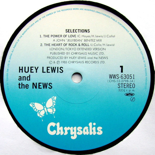 Huey Lewis & The News - Selections (Vinyl, 12", 33 ⅓ RPM, EP, Stereo)