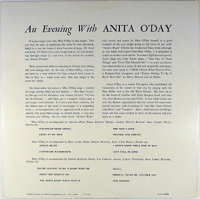 Anita O'Day - An Evening With Anita O'Day (Vinyl, LP, Album, Reissu...