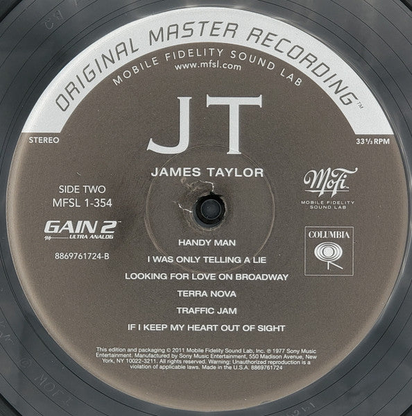 James Taylor (2) - JT (Vinyl, LP, Album, Limited Edition, Numbered, Reissue, Remastered, Stereo) Very Good Plus (VG+) / Near Mint (NM or M-)