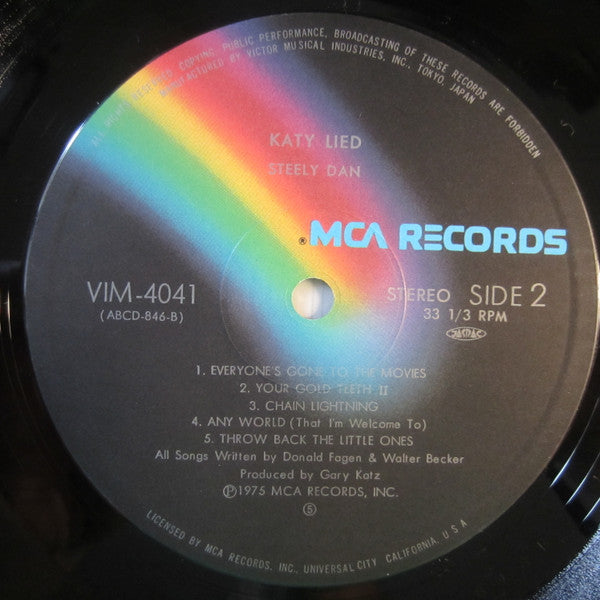 Steely Dan - Katy Lied (Vinyl, LP, Album, Reissue, Stereo) Very Good (VG) / Good Plus (G+)