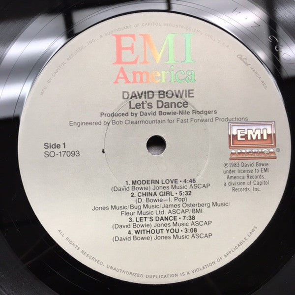 David Bowie - Let's Dance (Vinyl, LP, Album, Stereo) Very Good Plus (VG+) / Very Good (VG)