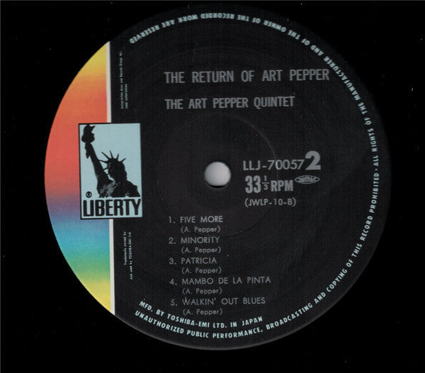Art Pepper - The Return Of Art Pepper (Vinyl, LP, Album, Reissue)