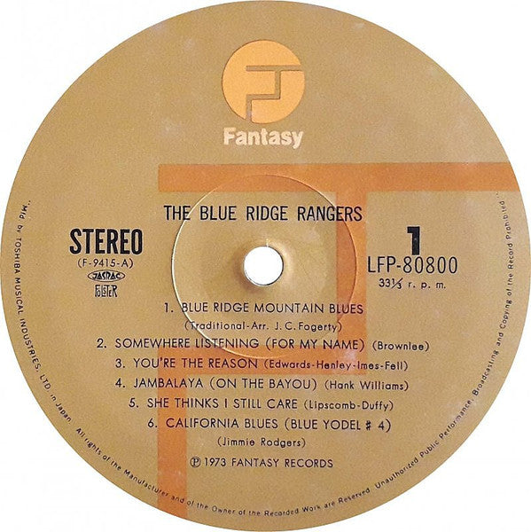 Blue Ridge Rangers - Blue Ridge Rangers (Vinyl, LP, Album) Very Good Plus (VG+) / Very Good (VG)