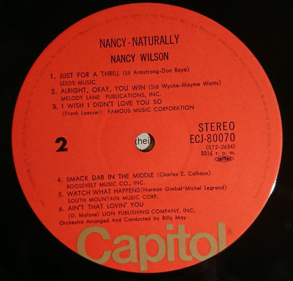 Nancy Wilson - Nancy - Naturally (Vinyl, LP, Album, Reissue, Stereo) Very Good Plus (VG+) / Very Good Plus (VG+)