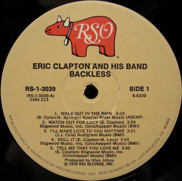 Eric Clapton - Backless (Vinyl, LP, Album) Very Good Plus (VG+) / Very Good (VG)