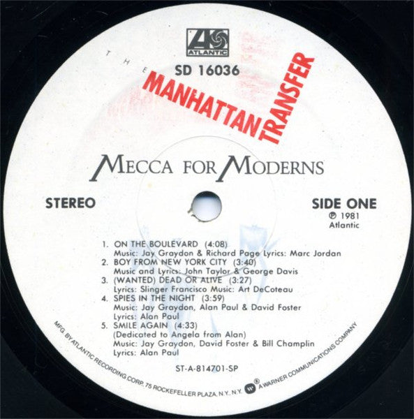 The Manhattan Transfer - Mecca For Moderns (Vinyl, LP, Album, Stereo)