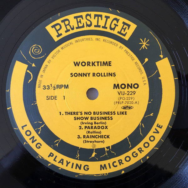Sonny Rollins - Worktime (Vinyl, LP, Album, Mono, Reissue) Near Mint (NM or M-) / Very Good Plus (VG+)