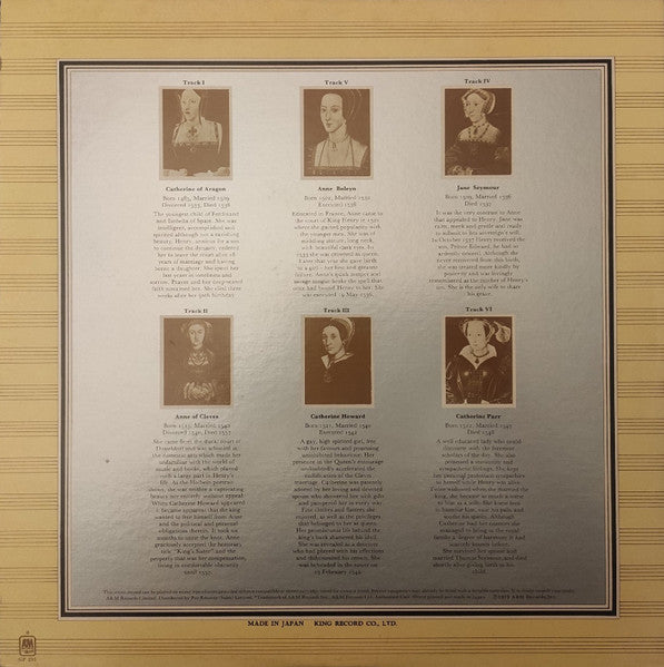 Rick Wakeman - The Six Wives Of Henry VIII (Vinyl, LP, Album, Reissue) Very Good (VG) / Very Good (VG)