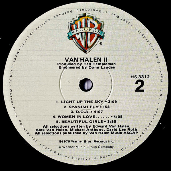Van Halen - Van Halen II (Vinyl, LP, Album, Reissue, Remastered) Very Good (VG) / Very Good (VG)