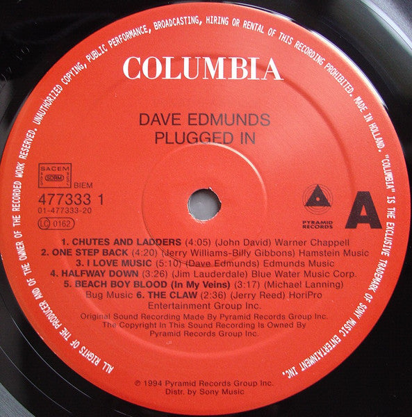 Dave Edmunds - Plugged In (Vinyl, LP, Album) Near Mint (NM or M-) / Near Mint (NM or M-)