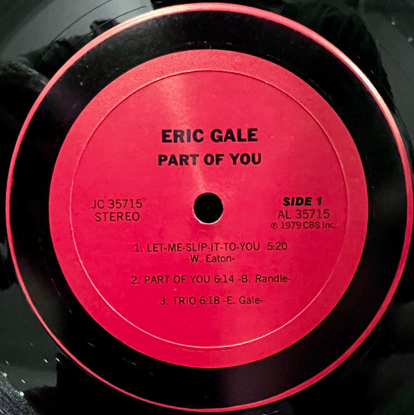 Eric Gale - Part Of You (Vinyl, LP, Album) Very Good Plus (VG+) / Good (G)