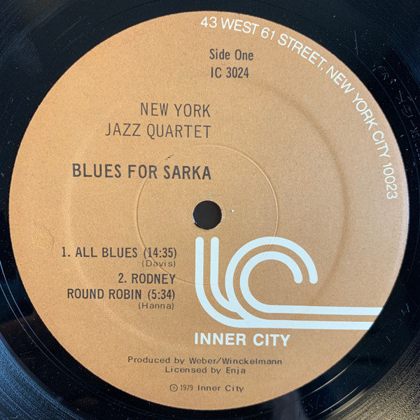 New York Jazz Quartet - Blues For Sarka (Vinyl, LP, Album, Stereo) Good Plus (G+) / Very Good (VG)