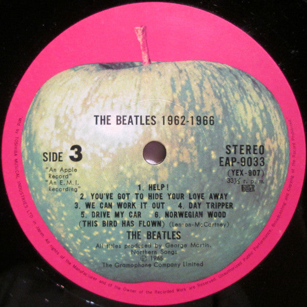 The Beatles - 1962-1966 = 1962年〜1966年 (2xLP, Compilation, Reissue, Stereo) - Very Good Plus (VG+) / Good Plus (G+)