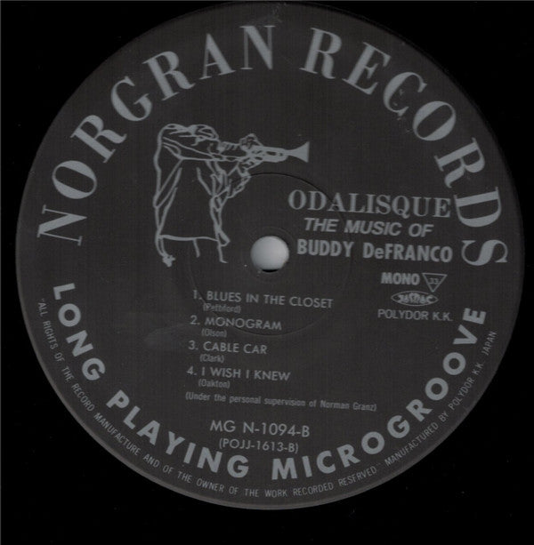Buddy DeFranco - Odalisque  The Music Of Buddy DeFranco (Vinyl, LP, Album, Reissue, Mono) Very Good Plus (VG+) / Very Good Plus (VG+)