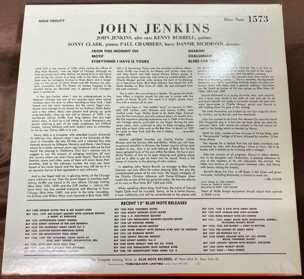 John Jenkins (2) - John Jenkins With Kenny Burrell (Vinyl, LP, Albu...