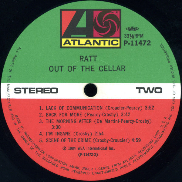 Ratt - Out Of The Cellar (Vinyl, LP, Album)