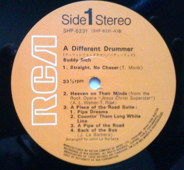 Buddy Rich - A Different Drummer (Vinyl, LP, Album)