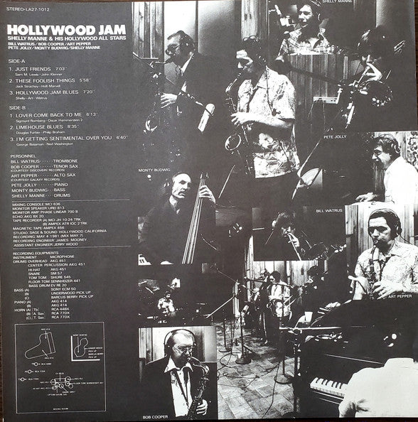 Shelly Manne & His Hollywood All Stars - Hollywood Jam (Vinyl, LP, Album) Very Good Plus (VG+) / Near Mint (NM or M-)