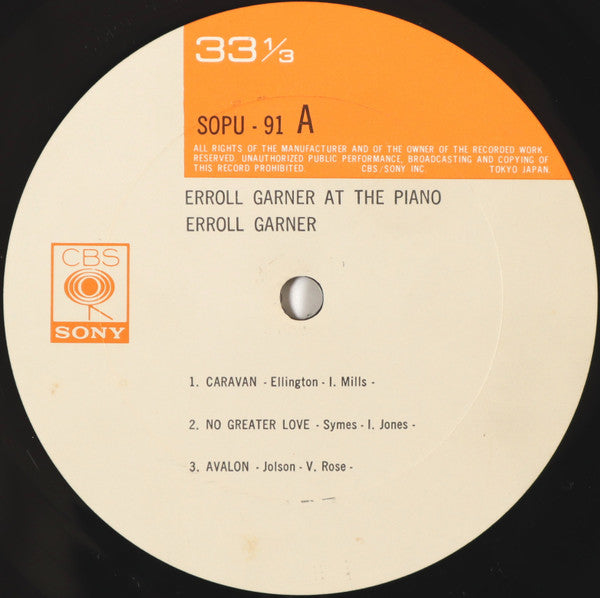 Erroll Garner - Erroll Garner (Vinyl, LP, Album, Reissue, Mono) Very Good Plus (VG+) / Very Good Plus (VG+)
