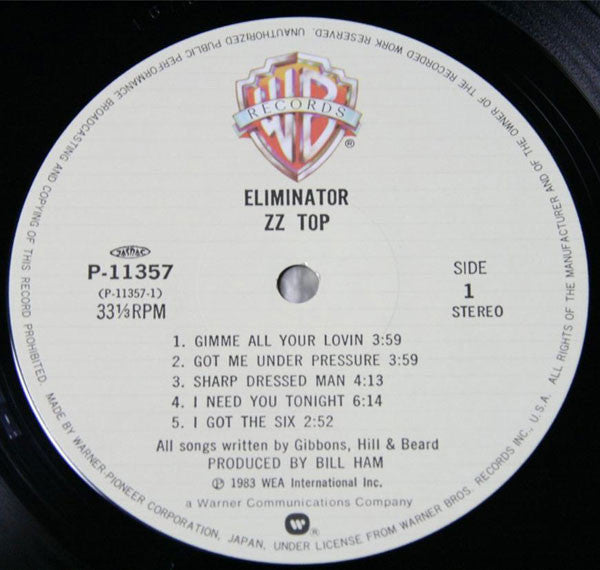 ZZ Top - Eliminator (Vinyl, LP, Album, Stereo)