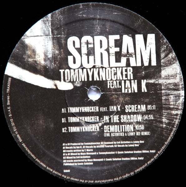 Tommyknocker - Scream (Vinyl, 12", 33 ⅓ RPM, 45 RPM) Very Good Plus (VG+) / Very Good Plus (VG+)