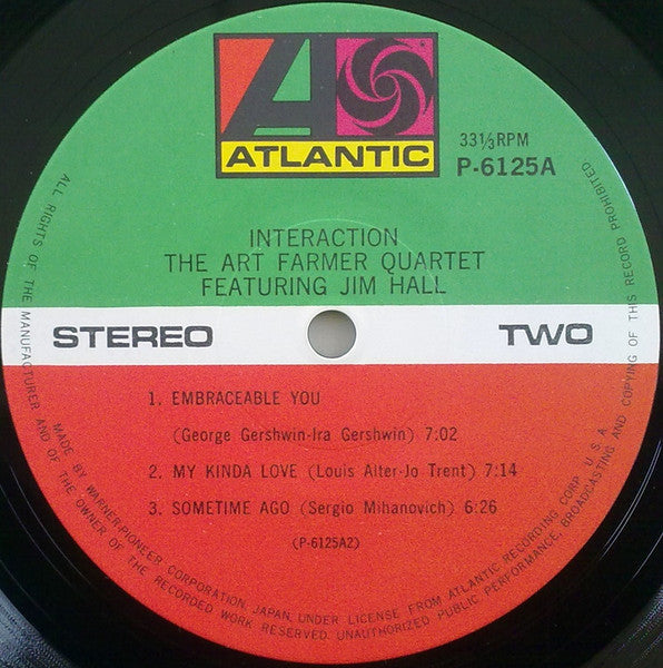 Art Farmer Quartet - Interaction (Vinyl, LP, Album) Very Good Plus (VG+) / Very Good (VG)