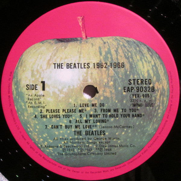 The Beatles - 1962-1966 = 1962年〜1966年 (2xLP, Compilation, Reissue, Stereo) - Very Good Plus (VG+) / Good Plus (G+)