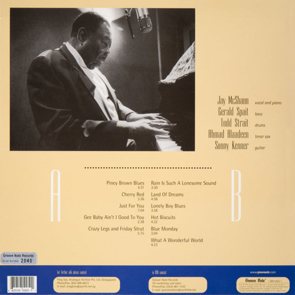 Jay McShann - What A Wonderful World (Vinyl, Vinyl, LP, Numbered, 12", 45 RPM) Near Mint (NM or M-) / Very Good Plus (VG+)