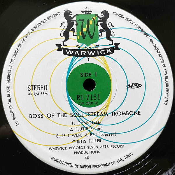 Curtis Fuller - Boss Of The Soul-Stream Trombone (Vinyl, LP, Album) Very Good Plus (VG+) / Good (G)
