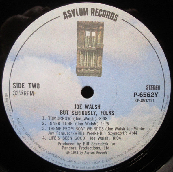 Joe Walsh - "But Seriously, Folks..." (Vinyl, LP, Album, Reissue)