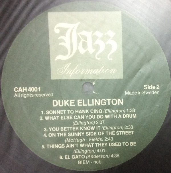 Duke Ellington - Duke Ellington In Sweden (Vinyl, LP, Album) Very Good Plus (VG+) / Near Mint (NM or M-)
