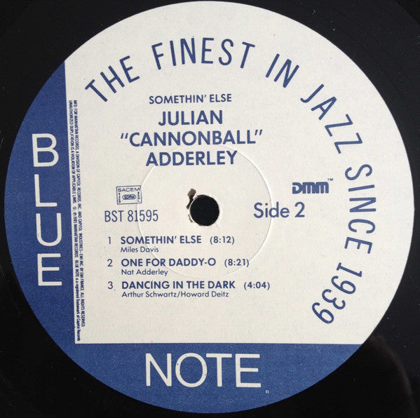 Cannonball Adderley - Somethin' Else (Vinyl, LP, Album, Remastered, Reissue) Very Good Plus (VG+) / Good Plus (G+)