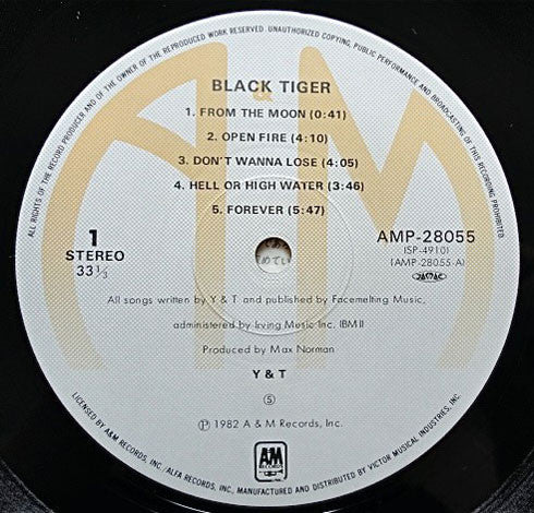 Y & T - Black Tiger (Vinyl, LP, Album)
