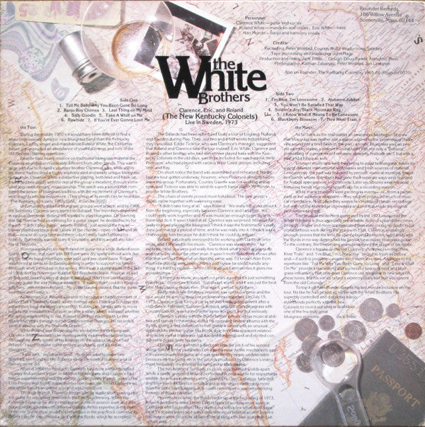The White Brothers (2) - The New Kentucky Colonels - Live In Sweden (Vinyl, LP, Album) Good Plus (G+) / Good Plus (G+)
