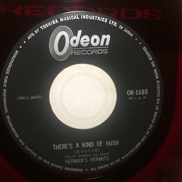 Herman's Hermits - There's A Kind Of Hush / No Milk Today (Vinyl, 7", 45 RPM, Single) Very Good Plus (VG+) / Very Good Plus (VG+)