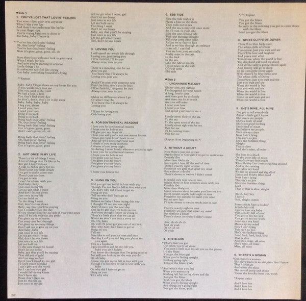 The Righteous Brothers - Greatest Hits by Phil Spector. (Vinyl, LP, Compilation, Reissue, Stereo) Very Good Plus (VG+) / Very Good Plus (VG+)