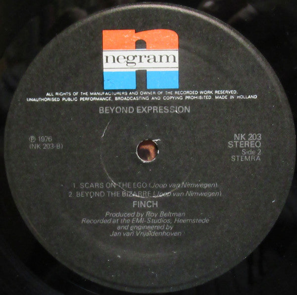 Finch (4) - Beyond Expression (Vinyl, LP, Album) Near Mint (NM or M-) / Very Good Plus (VG+)