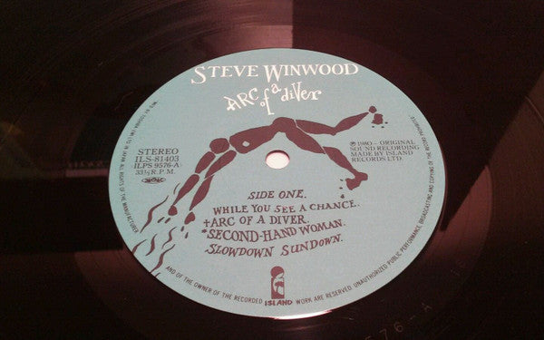 Steve Winwood - Arc Of A Diver (Vinyl, LP, Album) Very Good Plus (VG+) / Very Good (VG)