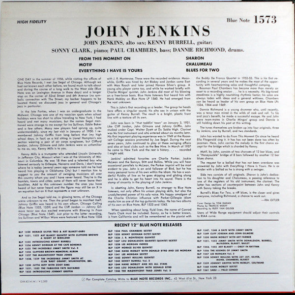 John Jenkins (2) - John Jenkins With Kenny Burrell (Vinyl, LP, Album, Mono, Reissue) Near Mint (NM or M-) / Near Mint (NM or M-)