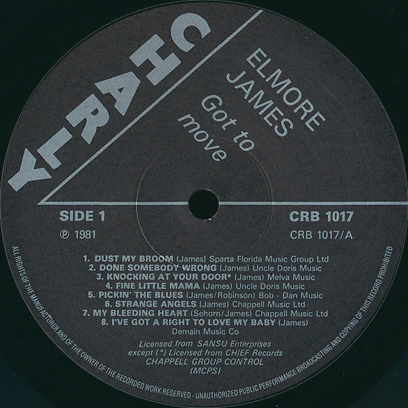 Elmore James - Got To Move (Vinyl, LP, Compilation) Very Good Plus (VG+) / Very Good (VG)