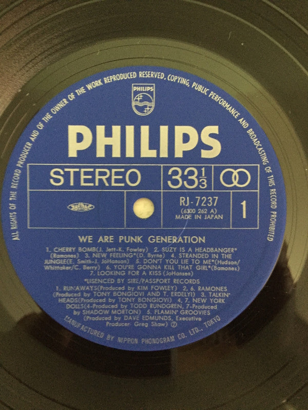 Various - We Are Punk Generation = 決定盤!! これがパンクだ (Vinyl, LP, Compilation) Very Good Plus (VG+) / Very Good Plus (VG+)