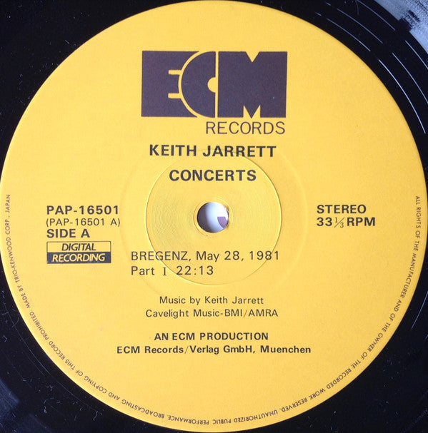 Keith Jarrett - Concerts (Vinyl, Box Set, LP, Album)