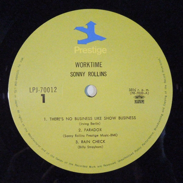 Sonny Rollins - Worktime (Vinyl, LP, Album, Reissue)
