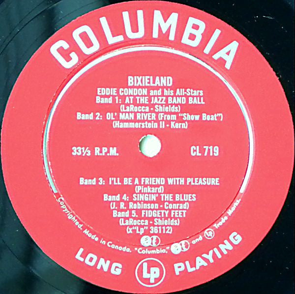 Eddie Condon And His All-Stars - Bixieland (Vinyl, LP, Album) Very Good (VG) / Very Good (VG)