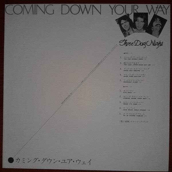 Three Dog Night - Coming Down Your Way (Vinyl, LP, Album, Promo) Near Mint (NM or M-) / Very Good (VG)