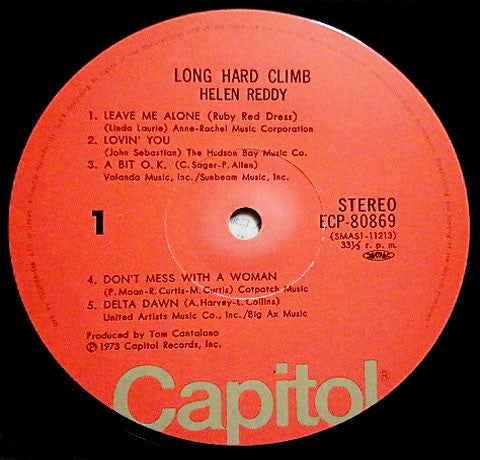 Helen Reddy - Long Hard Climb (Vinyl, LP, Album) Very Good Plus (VG+) / Good Plus (G+)