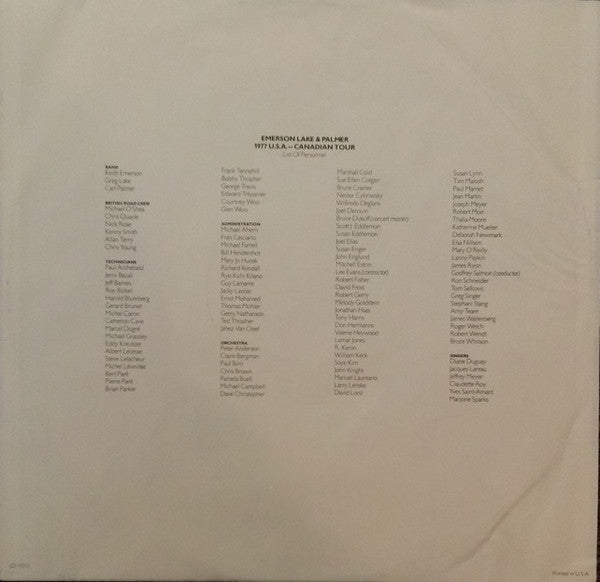 Emerson, Lake & Palmer - In Concert (Vinyl, LP, Album, Stereo) Very Good (VG) / Very Good Plus (VG+)
