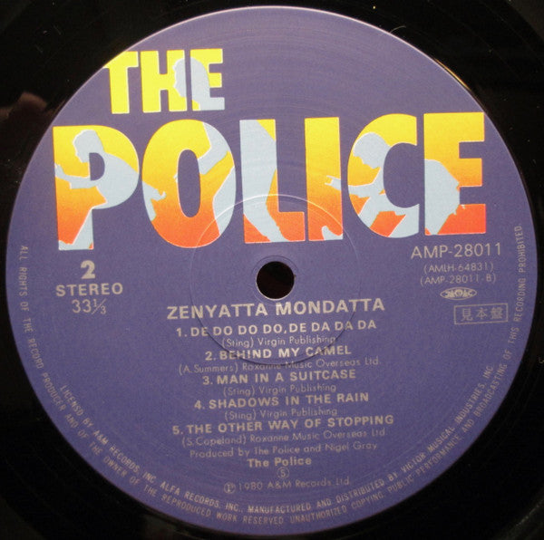 The Police - Zenyatta Mondatta (Vinyl, LP, Album, Promo) Near Mint (NM or M-) / Very Good Plus (VG+)