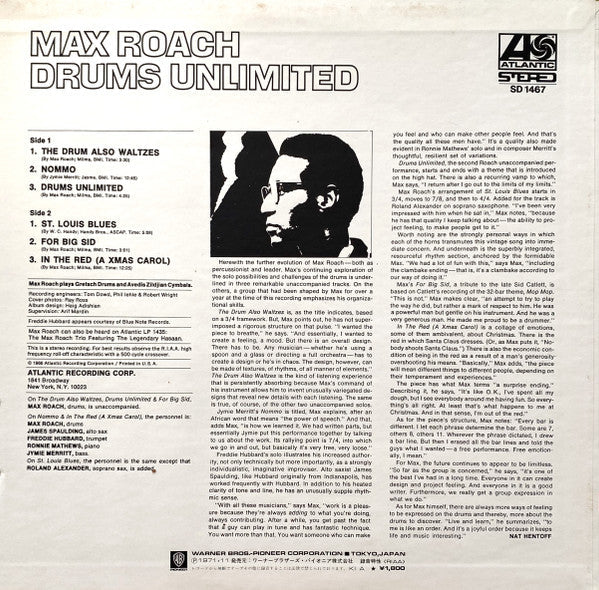 Max Roach - Drums Unlimited (Vinyl, LP, Album, Reissue, Stereo)