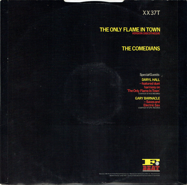 Elvis Costello & The Attractions - The Only Flame In Town (Vinyl, 12", 45 RPM, Single, Stereo) Very Good (VG) / Very Good (VG)